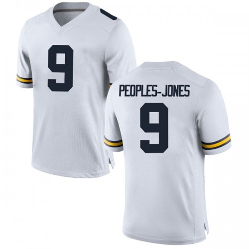 Donovan Peoples-Jones Michigan Wolverines Men's NCAA #9 White Game Brand Jordan College Stitched Football Jersey VNQ6654HT